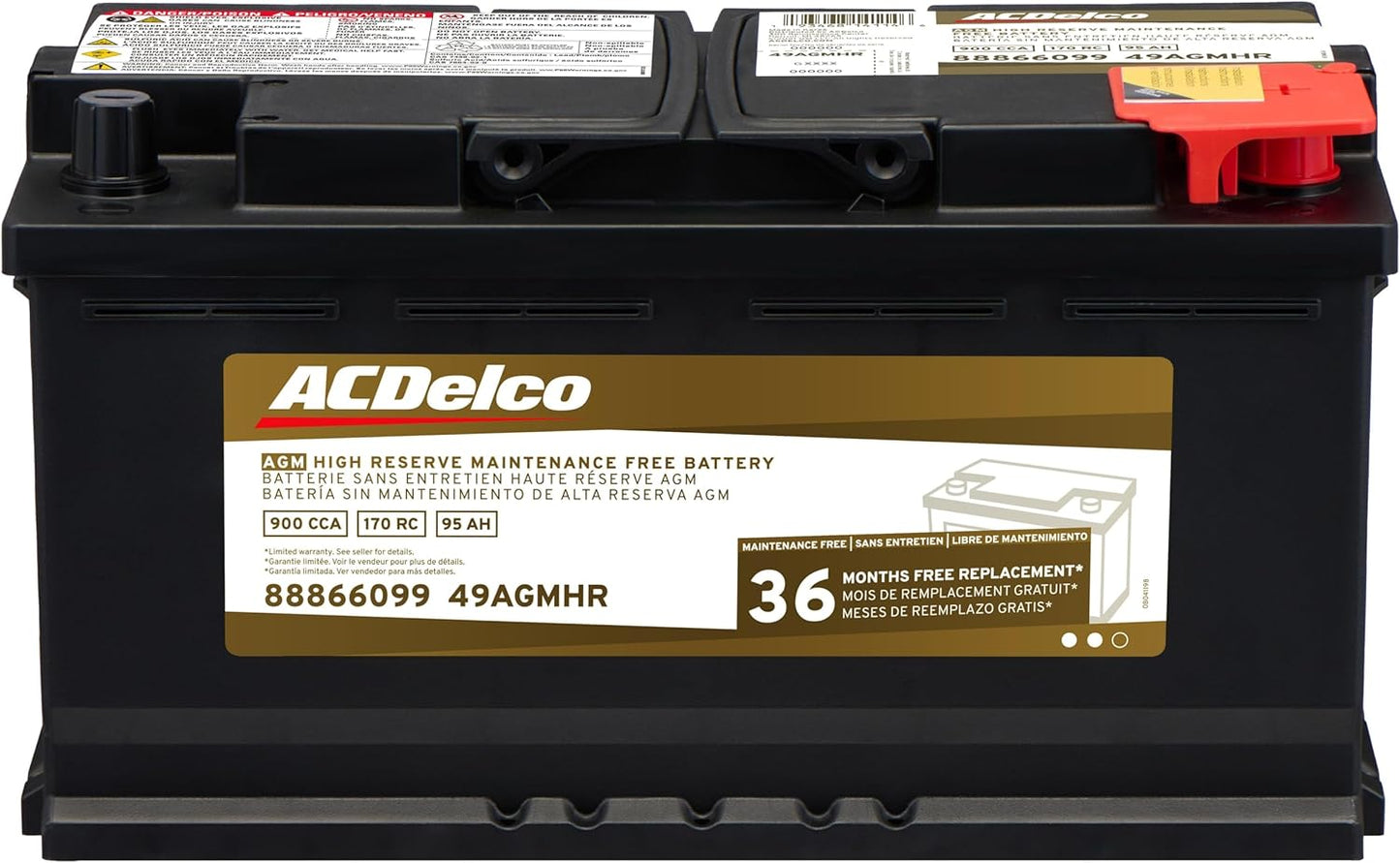 ACDelco Gold 49AGMHR High Reserve AGM Battery