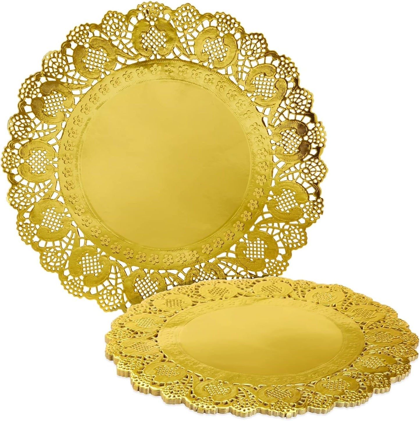 Dazzle with Gold Lace Charger Plates