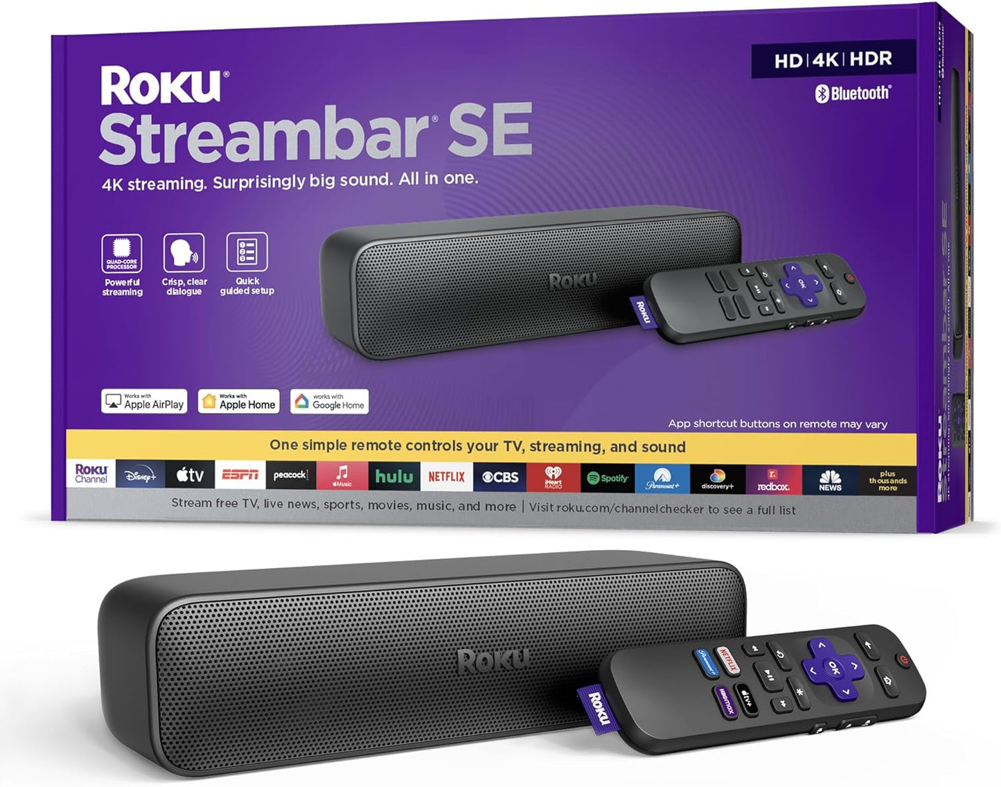 Roku Streambar SE | Crisp Dialogue & Premium Sound