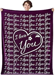 ButterTree Romantic Gifts for Her - Cozy Wife Blanket 65in x 50