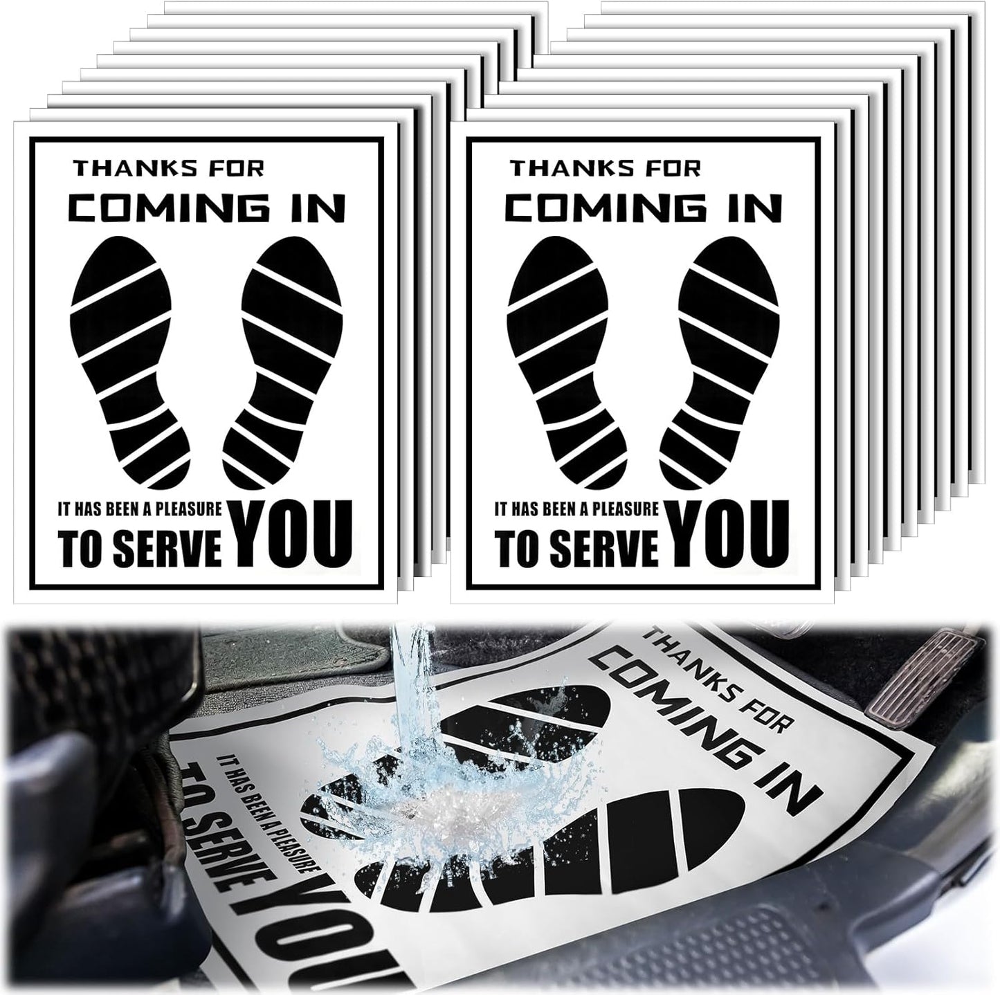 Disposable Car Floor Mats - 500 Pcs Waterproof Paper Pads