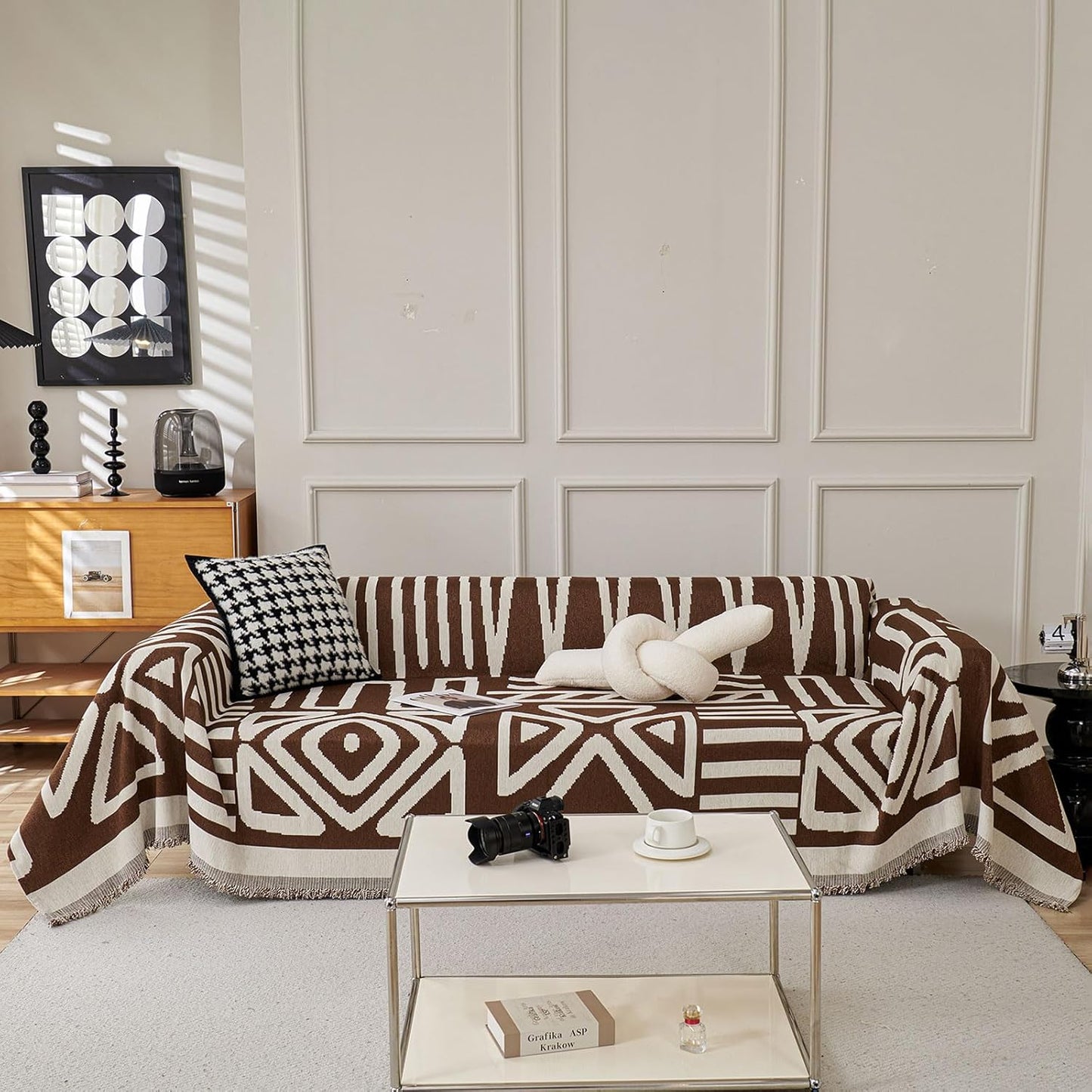 Boho Chenille Sofa Covers for Sectional and Loveseat Protection