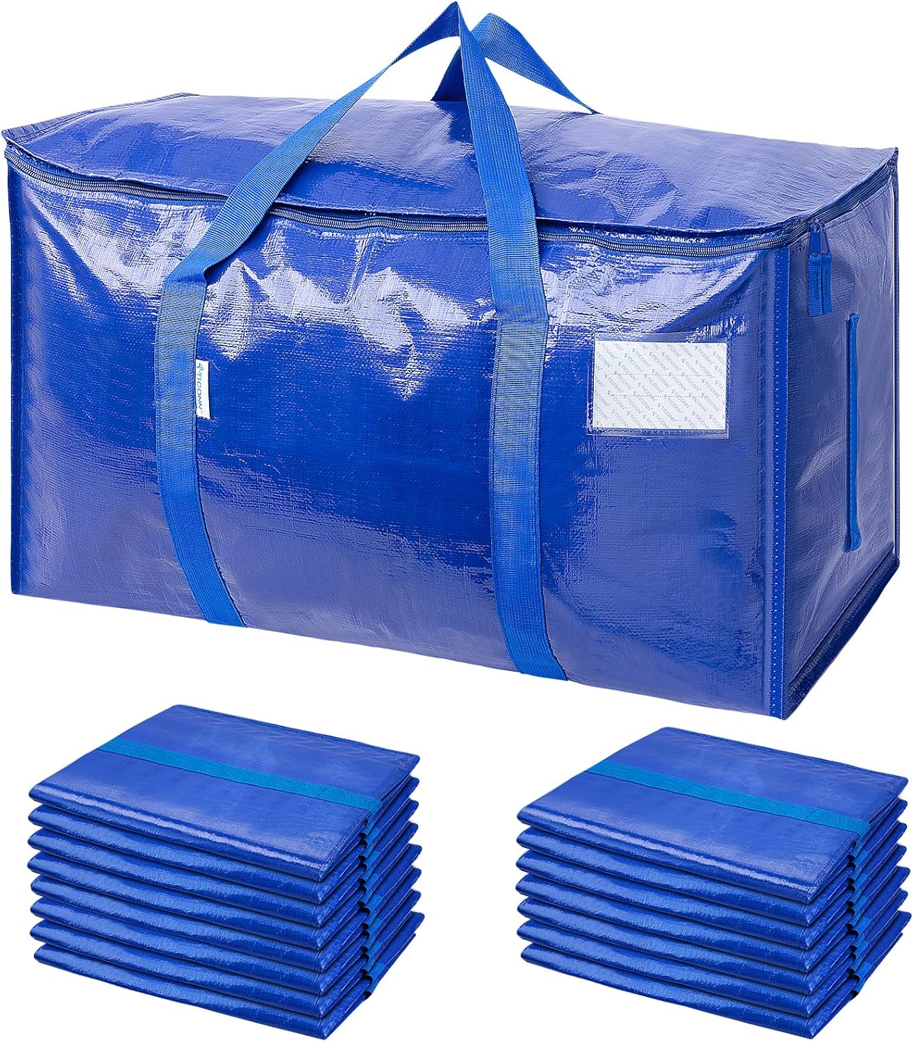 TICONN Extra Large Moving Bags with Zippers & Handles for Storage