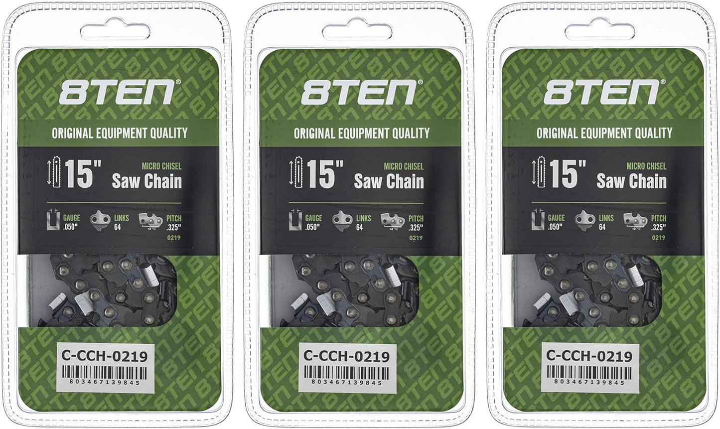 8TEN Micro Chisel Chainsaw Chain 15 Inch for Husqvarna 50 55