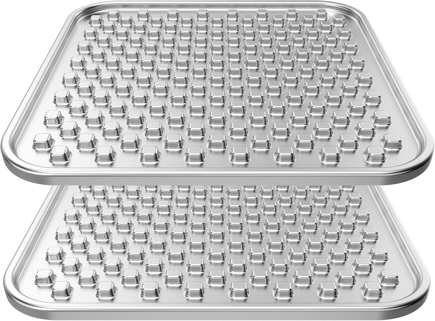 Double Layer Stainless Steel Lick Mat for Dogs & Cats - 2 Pack
