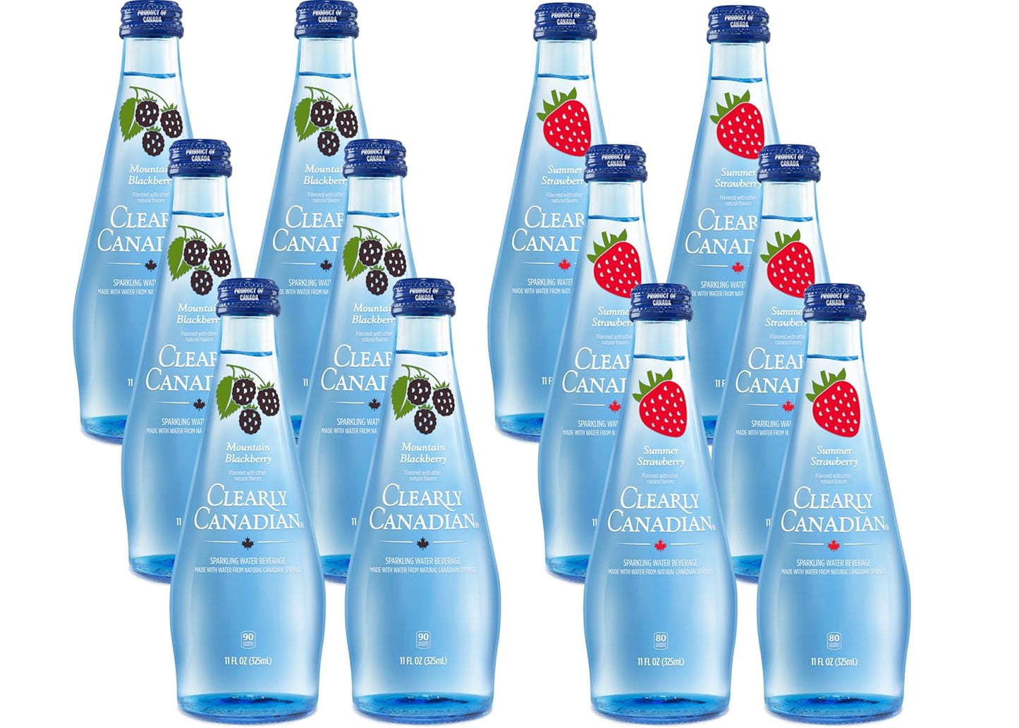 Clearly Canadian Sparkling Flavored Water in 12-Pack Variety