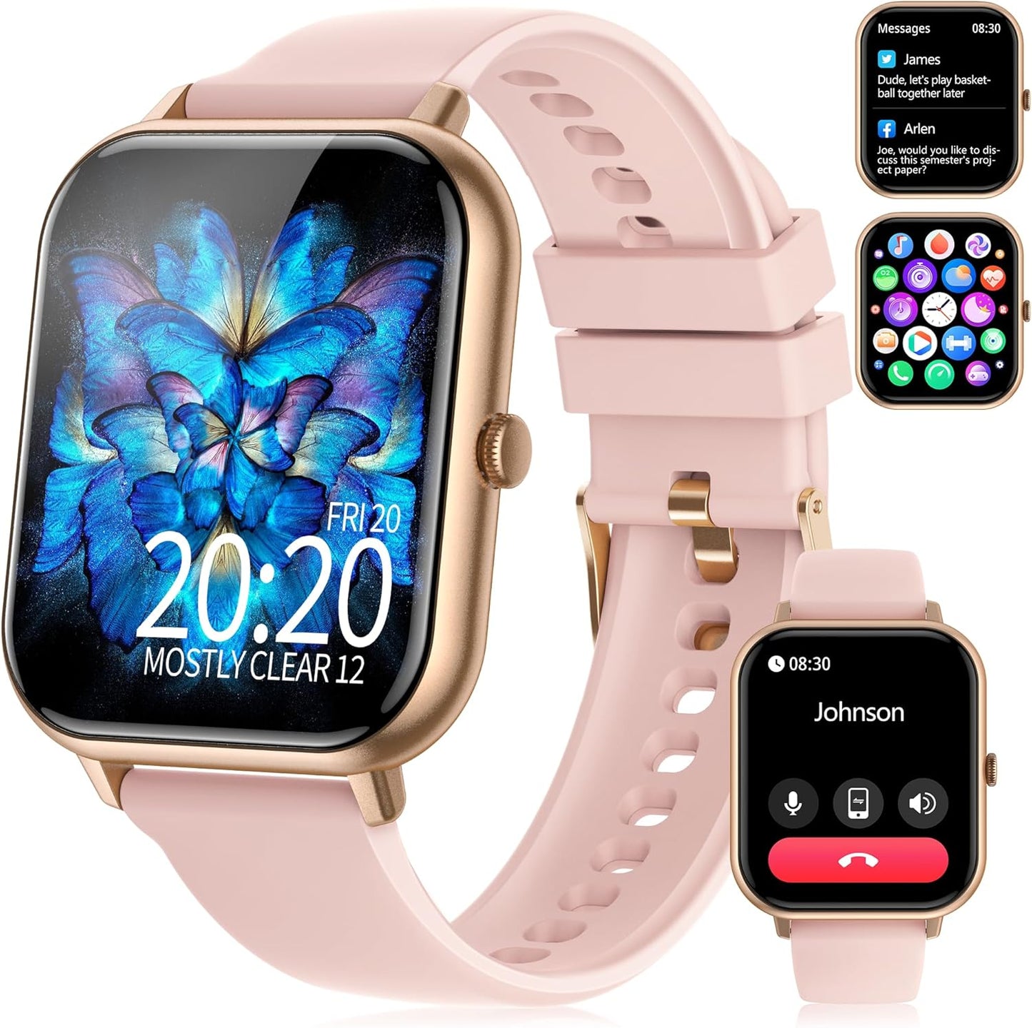 RLQA Smart Watch: HD Fitness Tracker with Calls & 120+ Sports Mode