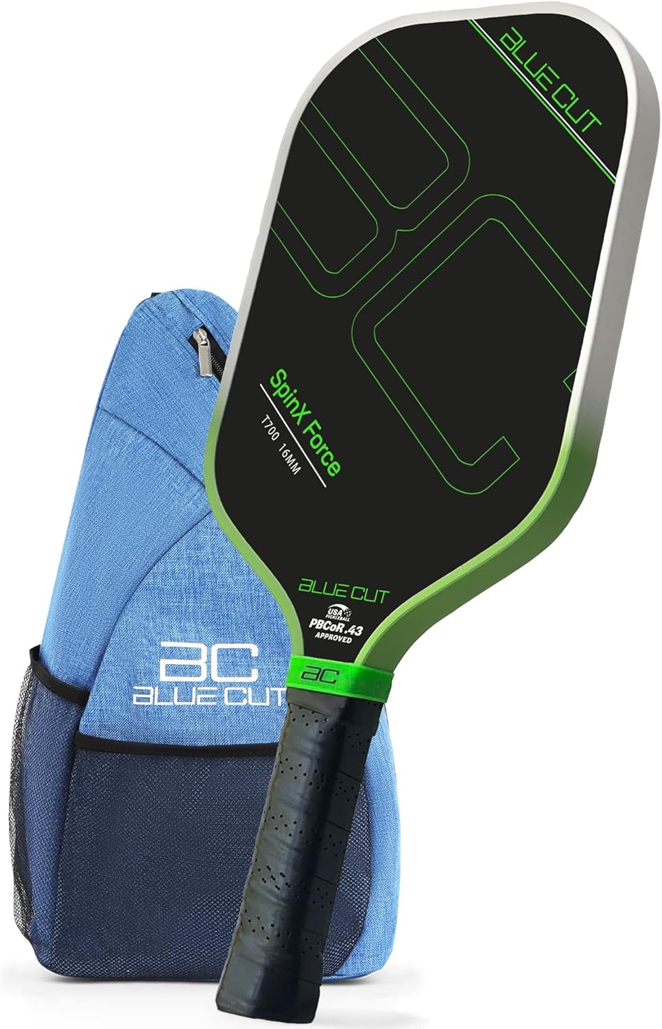 Blue Cut SpinX Force Pickleball Paddle for Ultimate Control