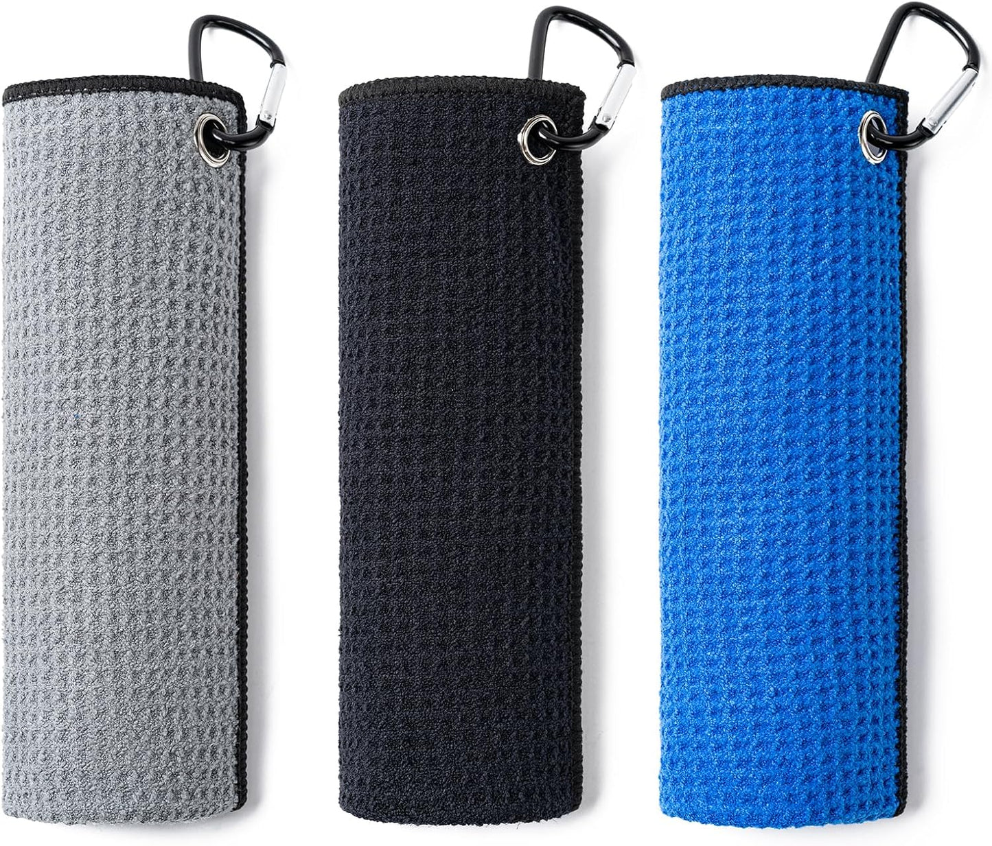 Quick-Dry Microfiber Golf Towels 3 Pack - Portable & Stylish!
