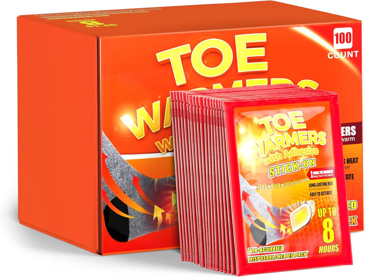 Toe Warmers Disposable Value Pack for Long-Lasting Warmth