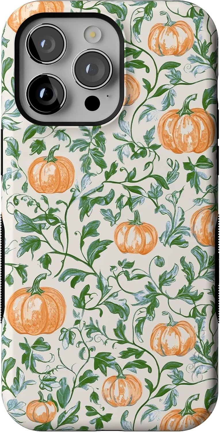 Casely iPhone 14 Pro Case with Pumpkin Patch Design for Protection