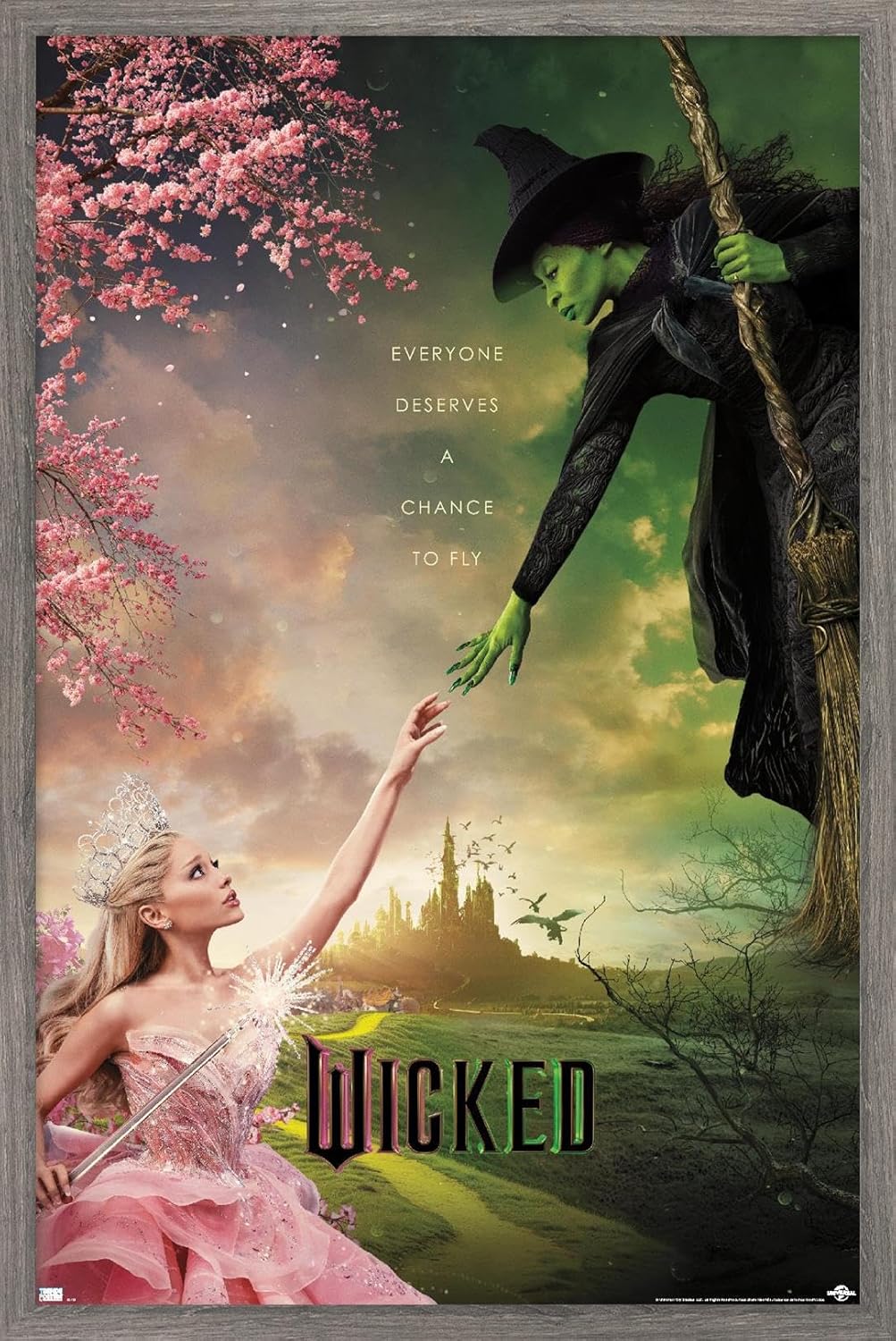 Wicked One Sheet Wall Poster - Barnwood Framed Art Decor
