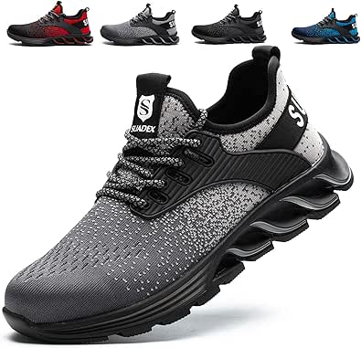 SUADEX Steel Toe Shoes for Men - Lightweight Indestructible Sneakers