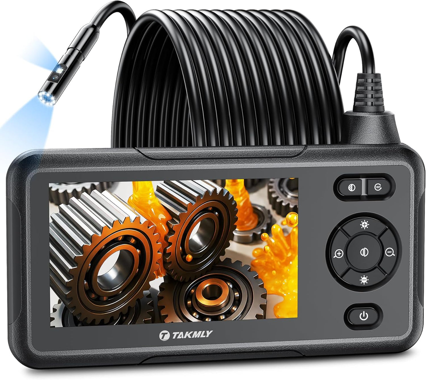 Industrial Endoscope Inspection Camera with Dual Lens and Light