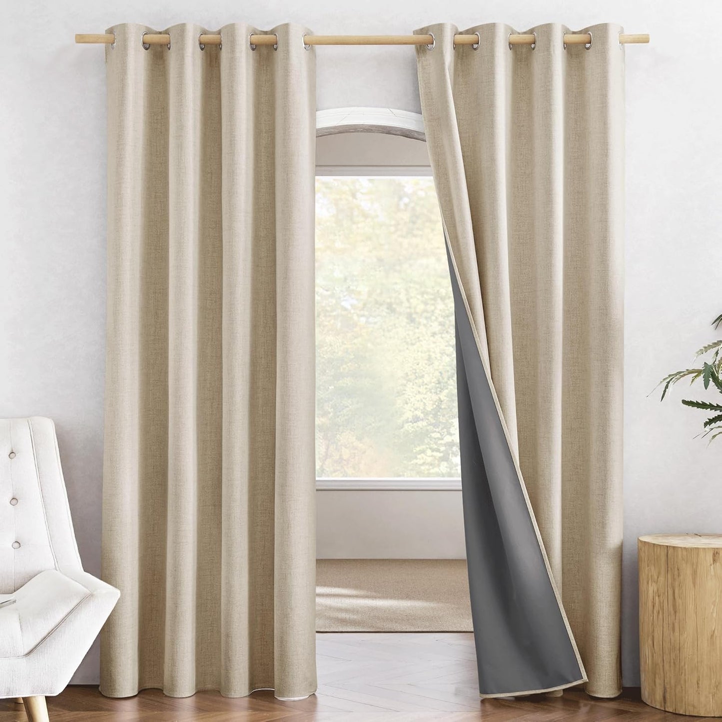 NICETOWN Farmhouse Style Blackout Curtains for Room Cooling