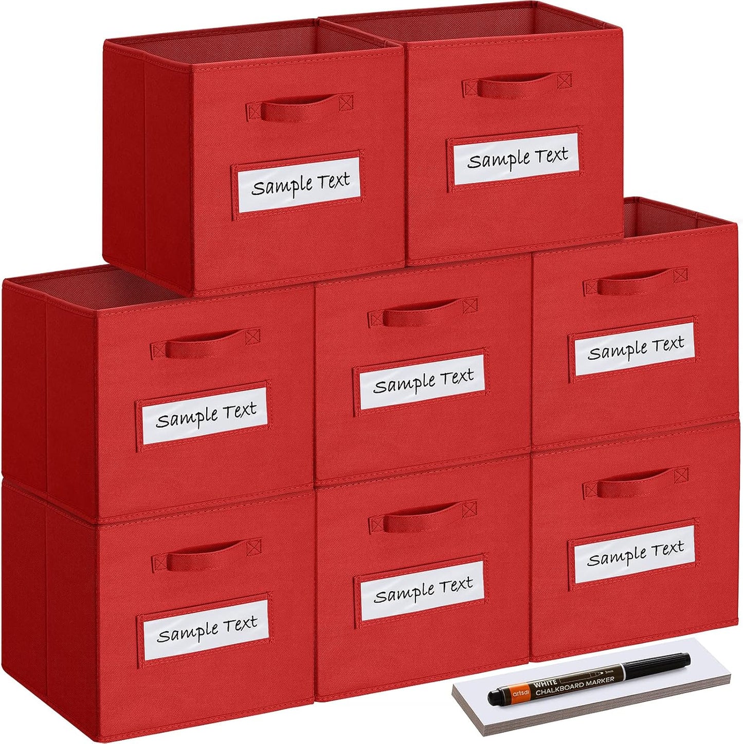 Sturdy 13x13 Storage Cube Bins Set of 8 for Home Organization