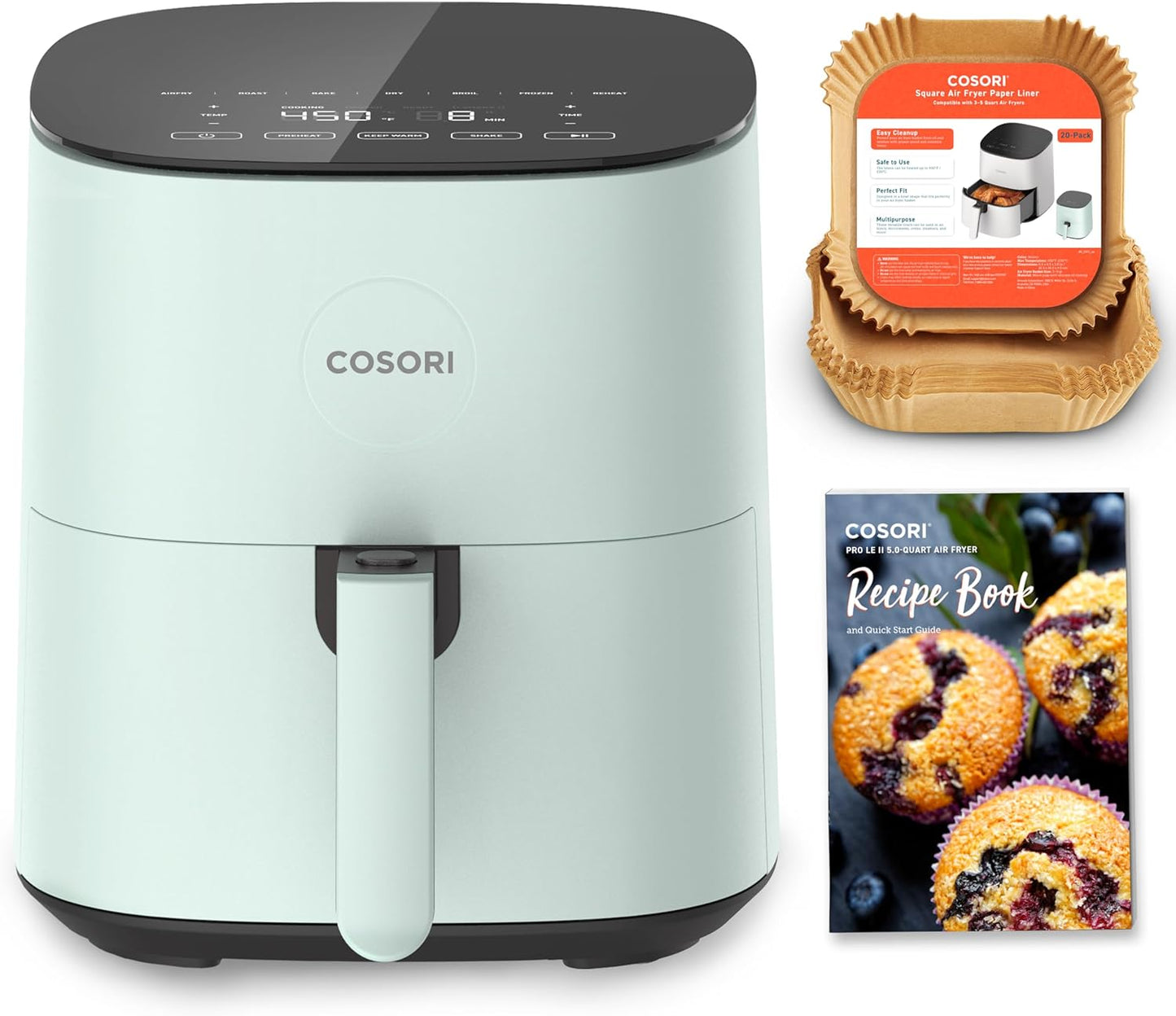 COSORI Air Fryer Pro LE 5-Qt with 10 Functions for Healthy Cooking