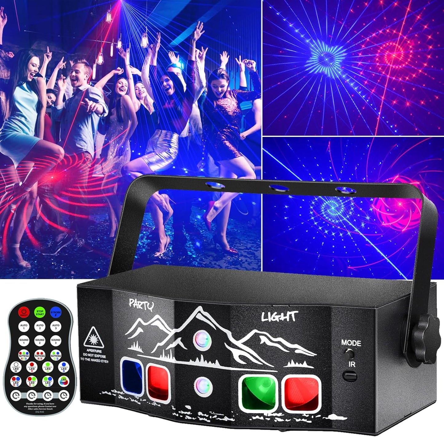 Party Lights Sound Activated Stage Laser Lights for Events