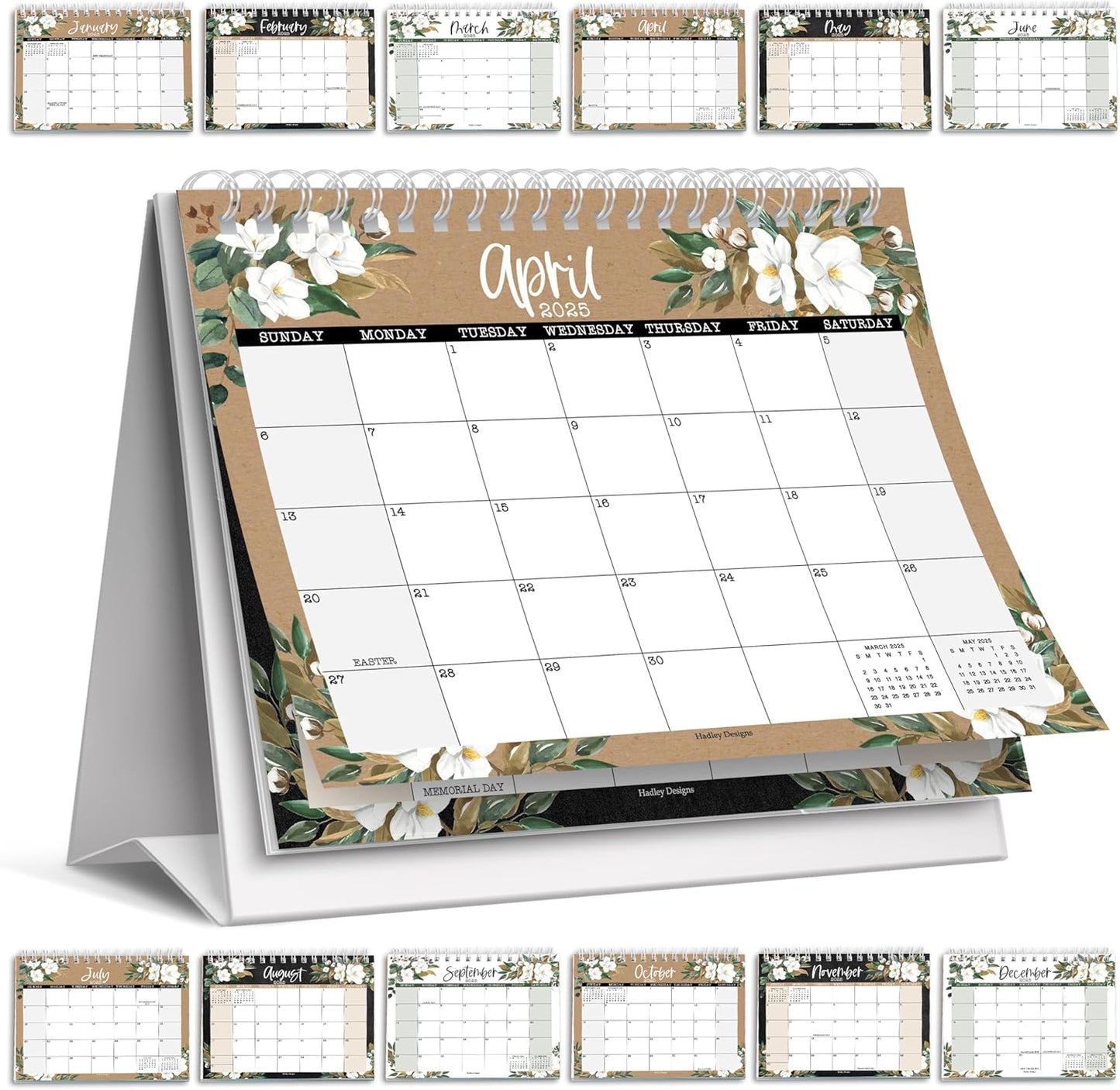 2025 Compact Desk Calendar - Home, Office, Classroom Essential!