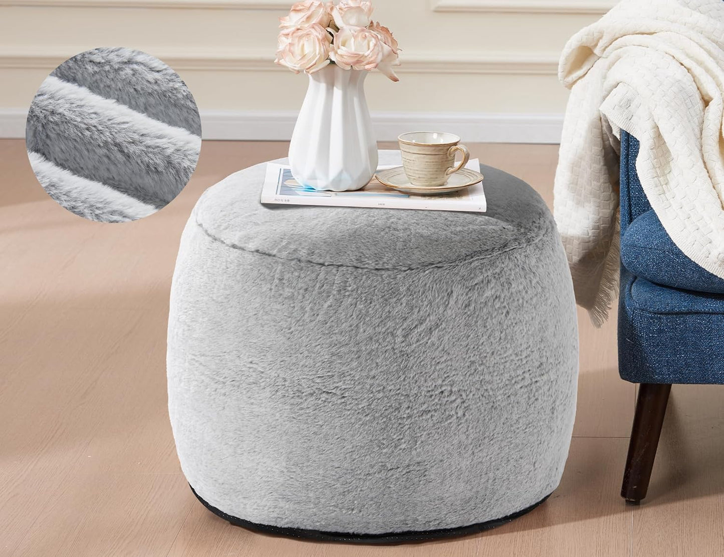 Boho Ottoman Pouf Foot Rest for Couch - Stylish & Functional