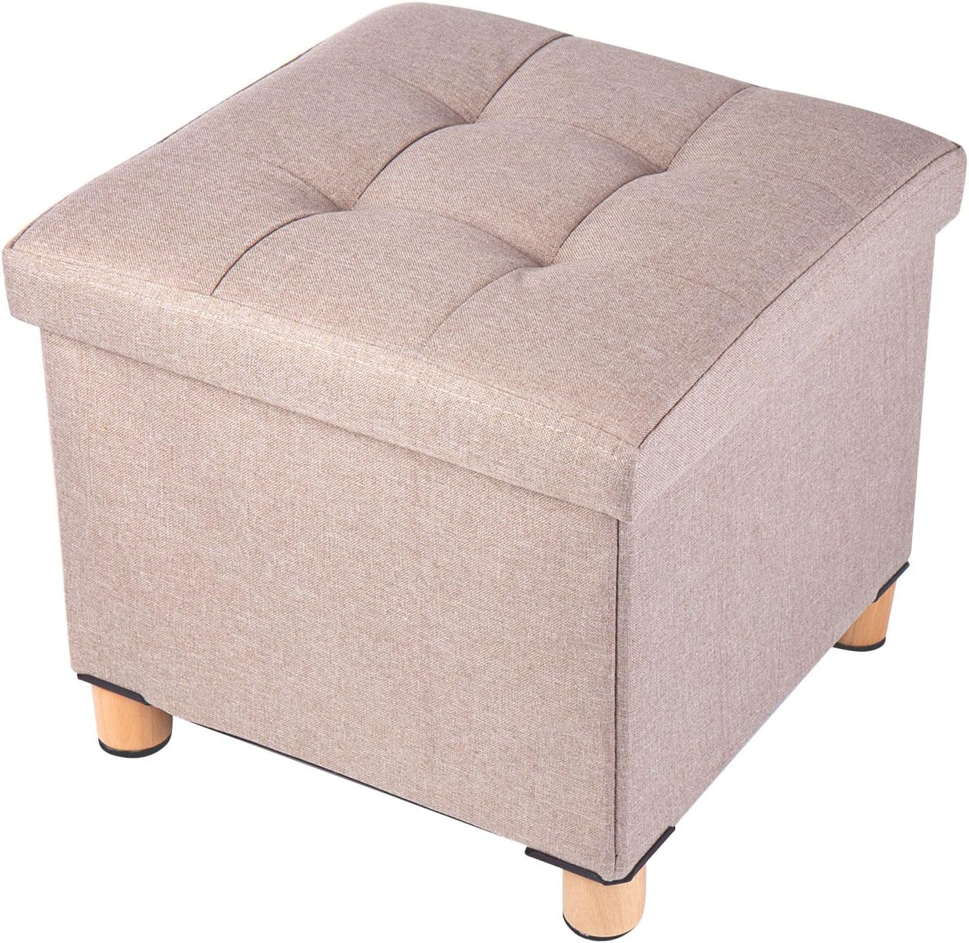 BRIAN & DANY Small Ottoman with Storage for Versatile Use
