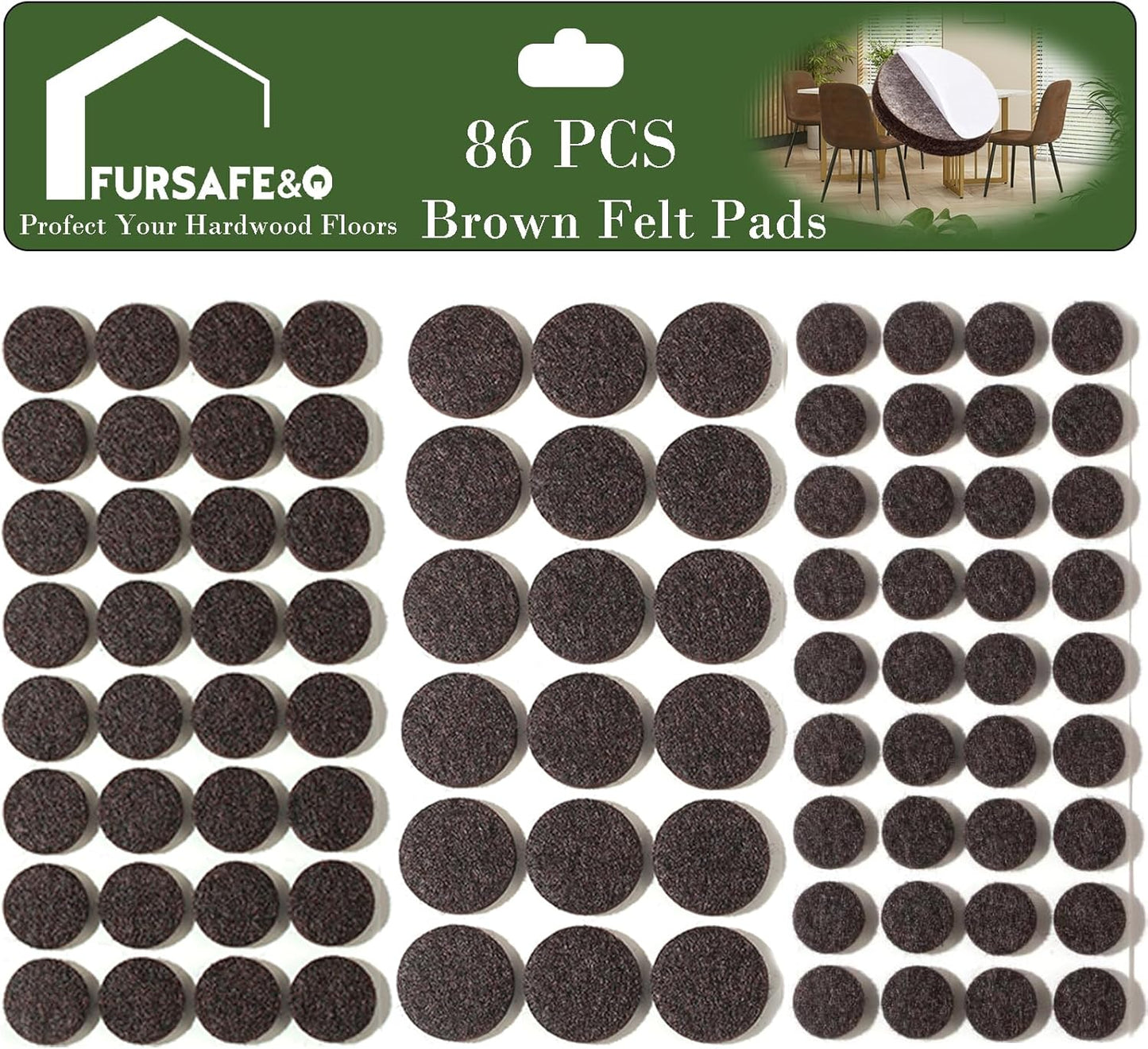 FloorSaver Felt Pads - Prevent Floor Damage, 86pcs