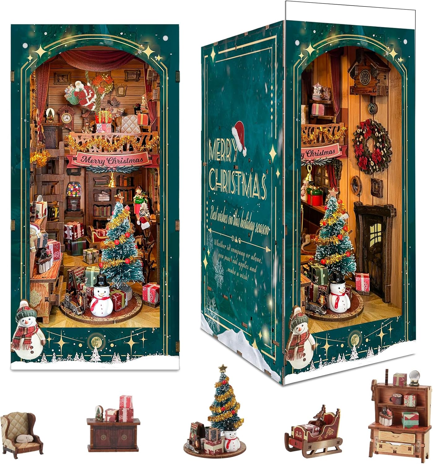 DIY Book Nook Kit for Christmas Style Home Decor and Fun