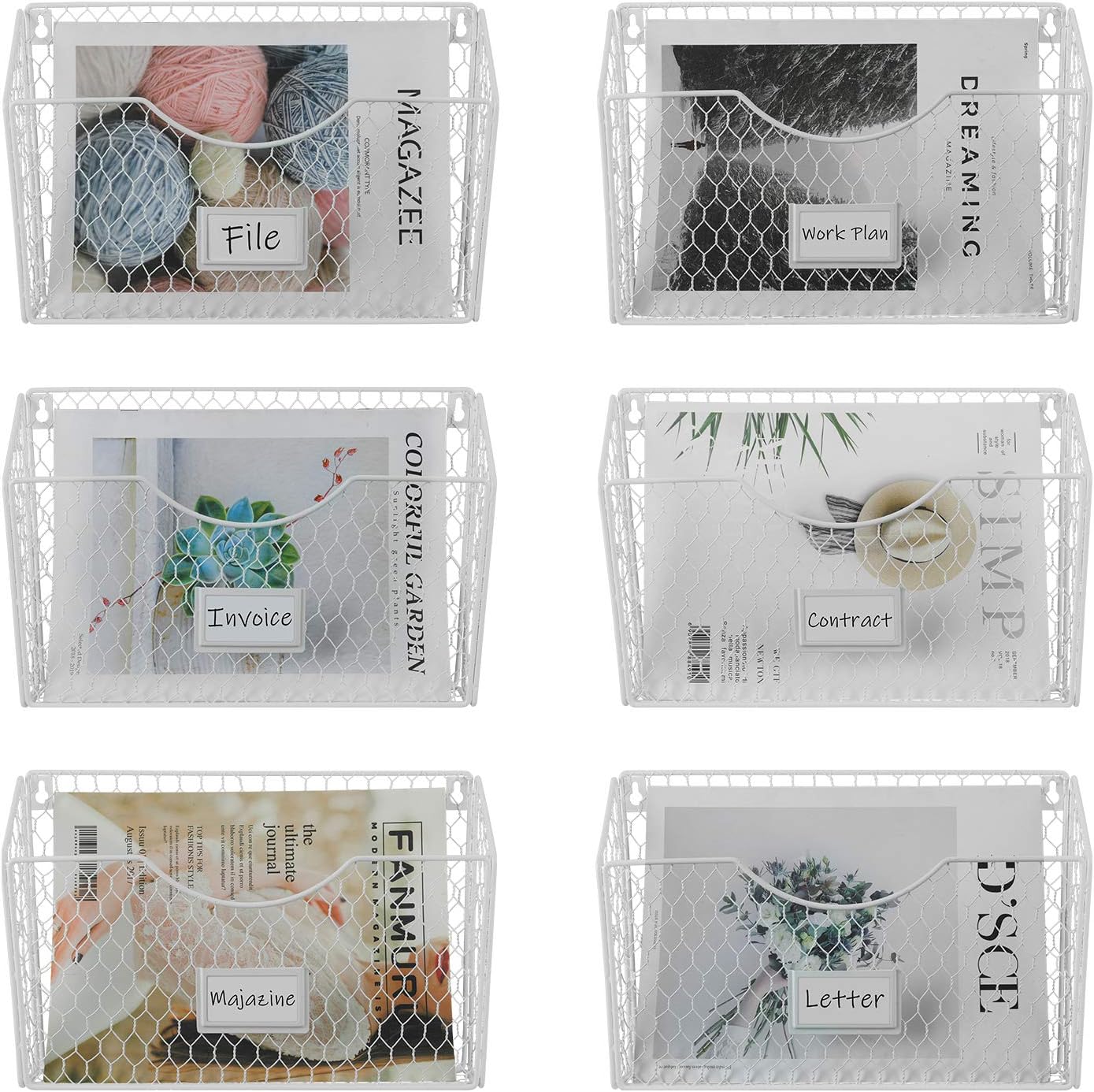 PAG 6 Pockets Hanging File Holder for Organized Spaces