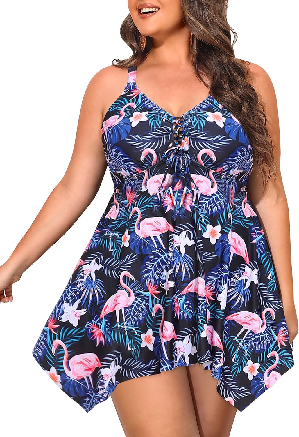 NIeyook Plus Size Tankini Swimsuit for Women with Tummy Control