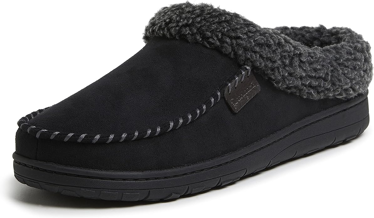 Dearfoams Mens Brendan Microfiber Casual Slippers in Brown