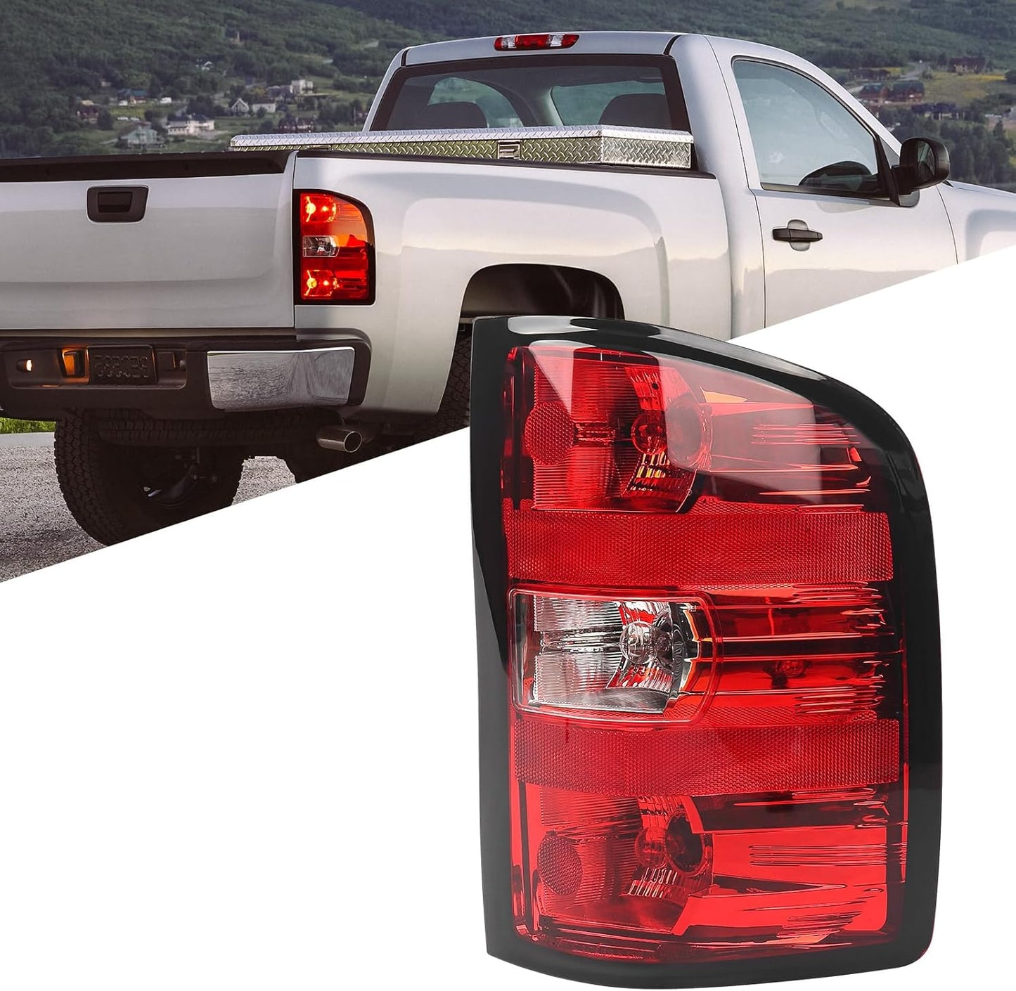 Huray Right Tail Light Assembly for Chevy Silverado 2007-2013