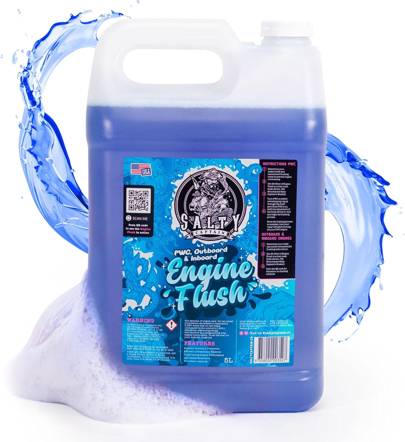 Salty Captain Marine Engine Flush for Optimal Performance & Protection