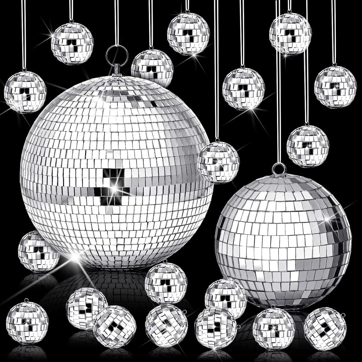 17 Pcs Disco Ball Decorations by WILLBOND for Parties