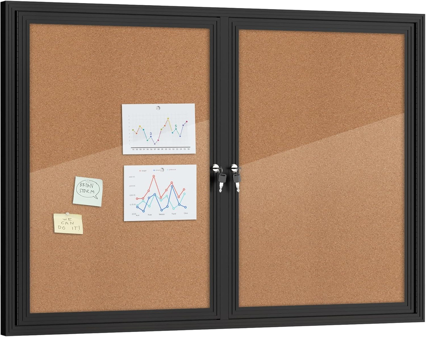 48x34 Enclosed Bulletin Board for Secure Outdoor Display