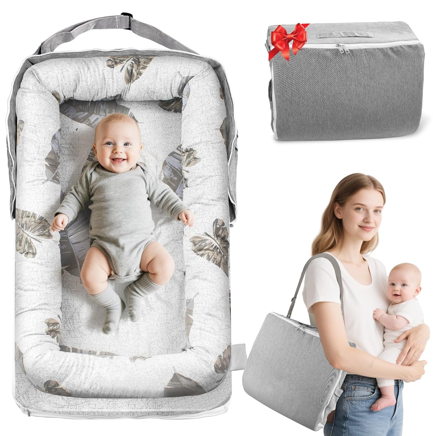 Baby Lounger & Nest for Newborns - Safe, Breathable & Portable