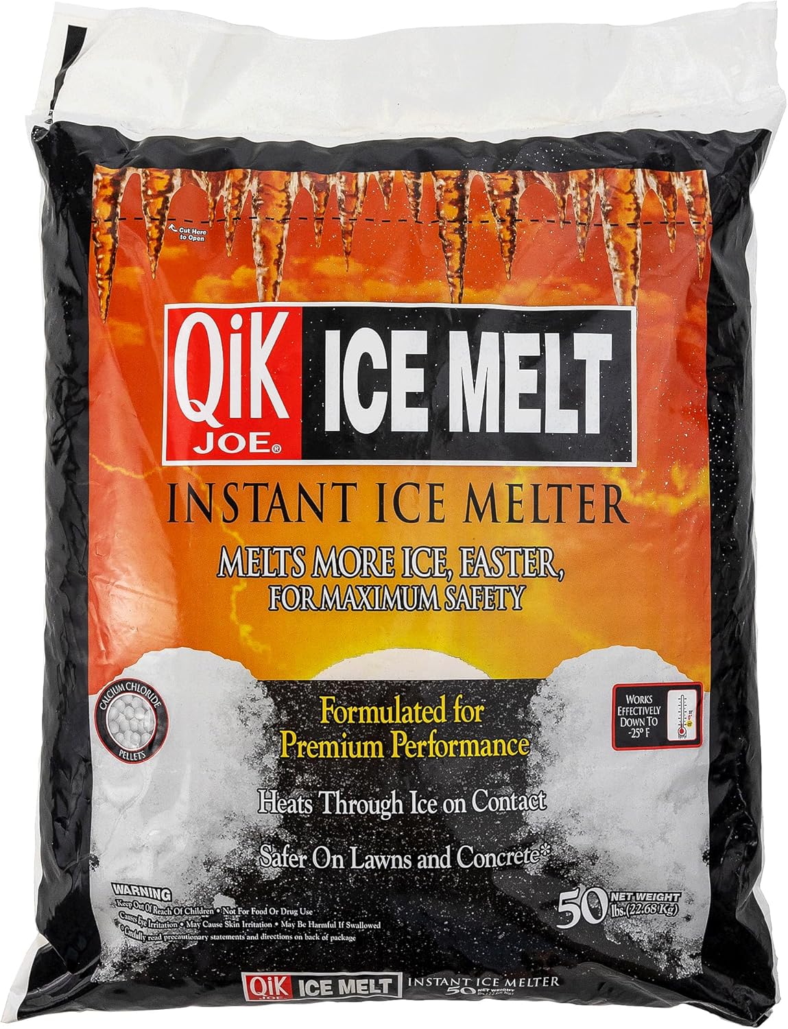 Qik Joe Calcium Chloride Ice Melt - Fast and Effective Deicer