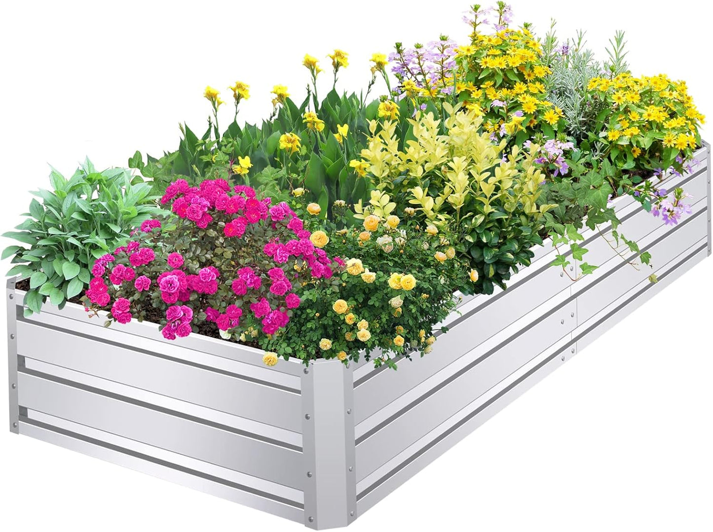 SnugNiture Galvanized Raised Garden Bed for Vegetables and Flowers