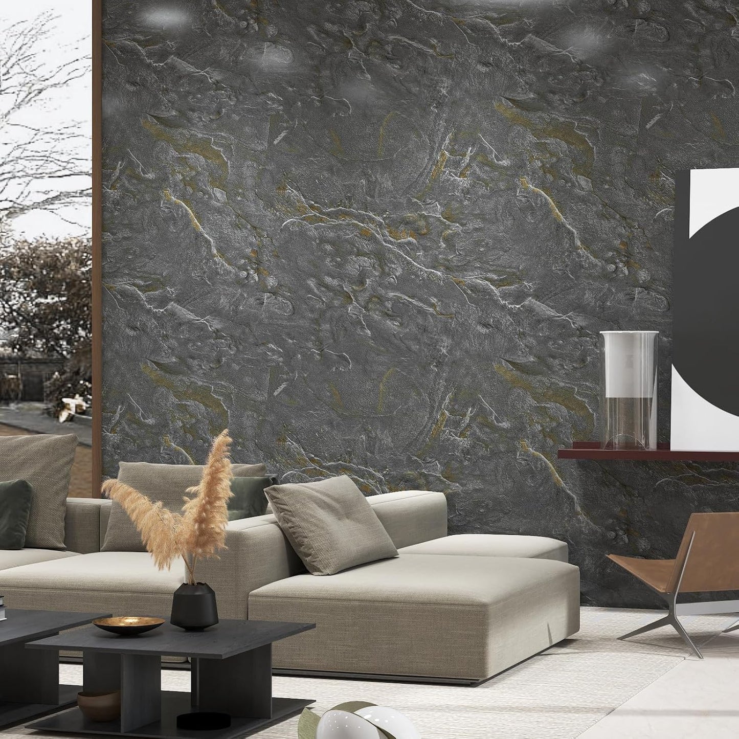 32x354 Glossy Granite Wallpaper for Stunning Countertops