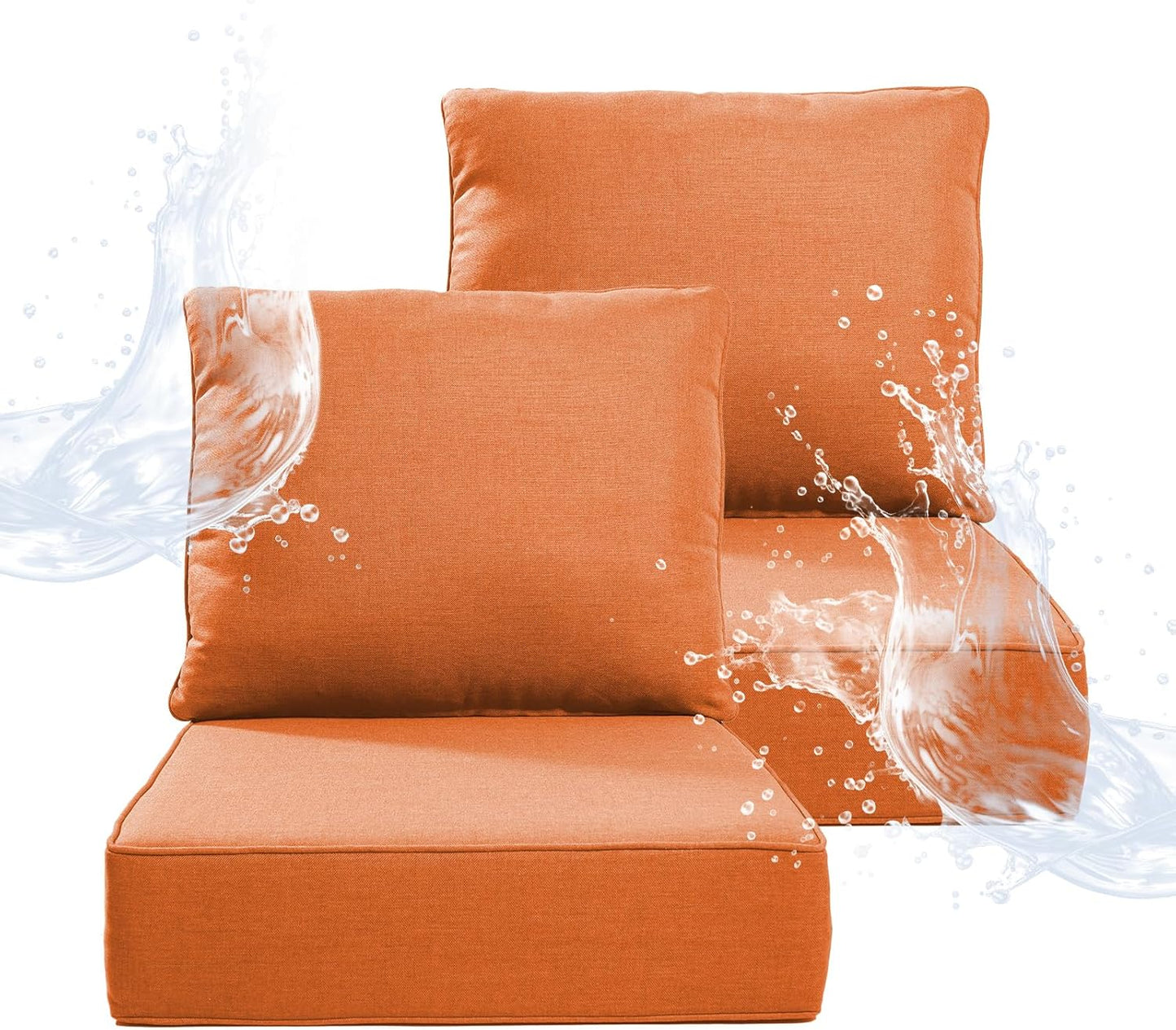 6 Inch Thicker Outdoor Chair Cushion Set for Ultimate Comfort