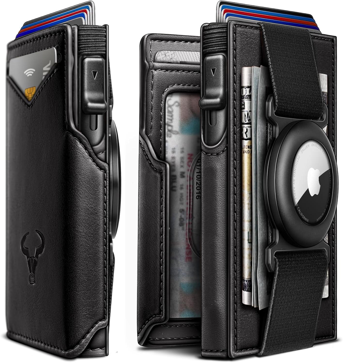 BULLIANT Men Airtag Wallet - Slim Front Pocket Money Clip Gift
