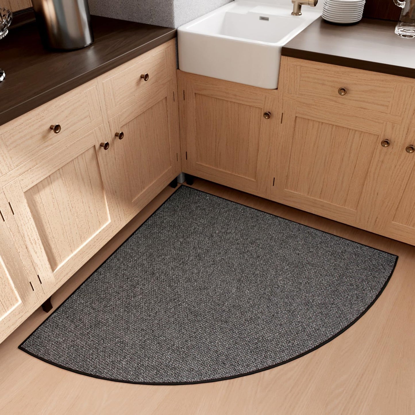 Fan Shaped Kitchen Mat for Comfort and Safety in Your Home