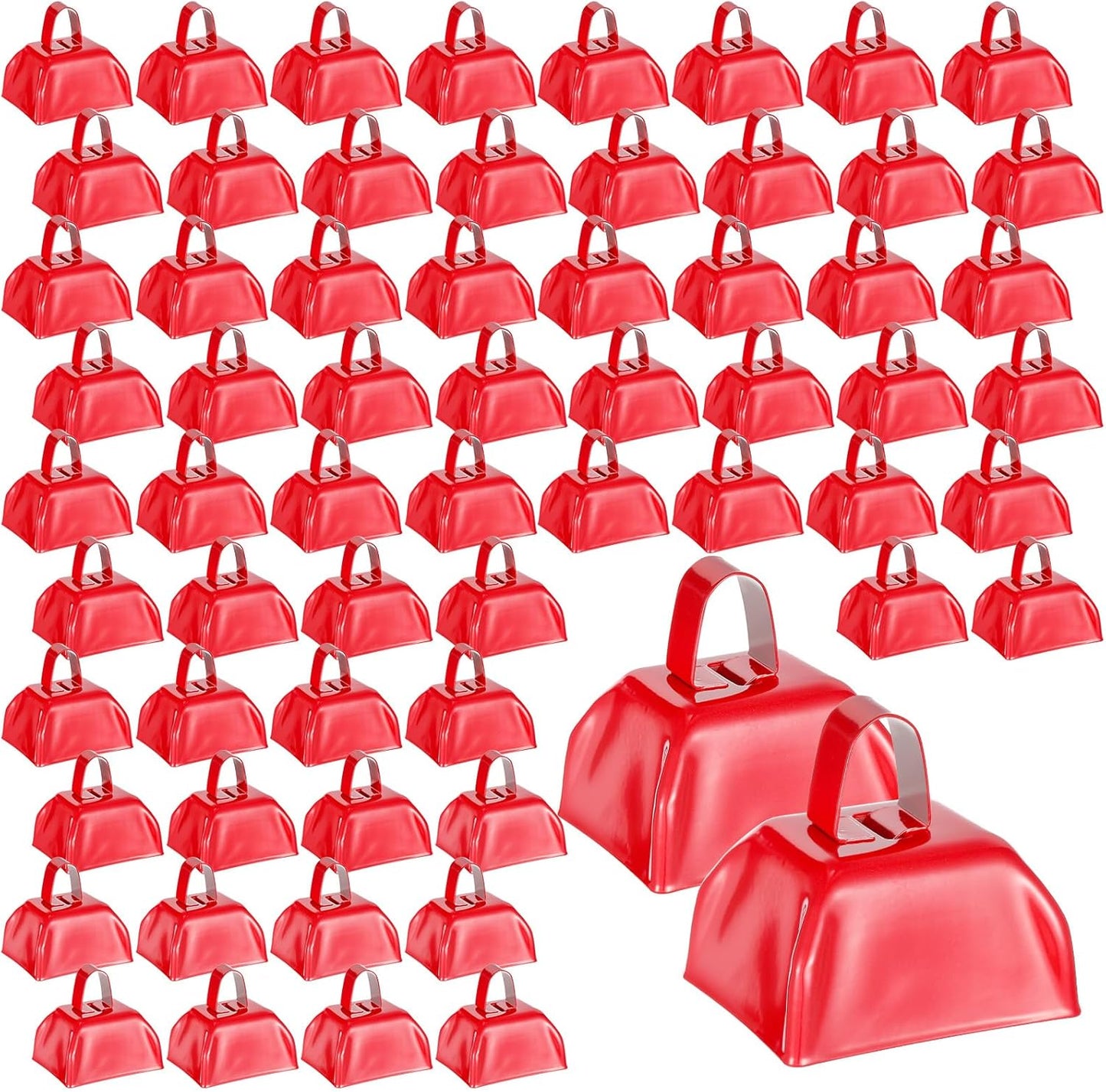 72 Pcs Metal Cowbells for Sporting Events and Celebrations