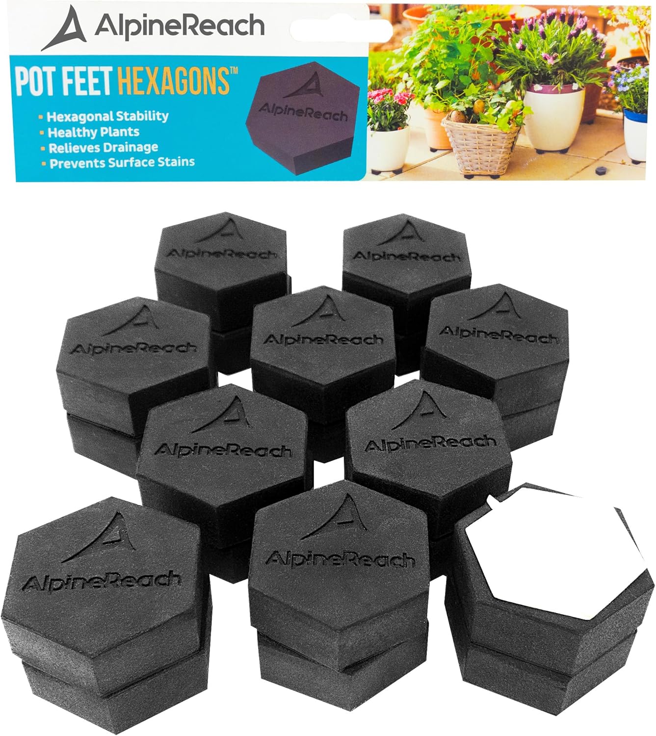 AlpineReach Extra Heavy Duty Pot Feet for Planters Stability
