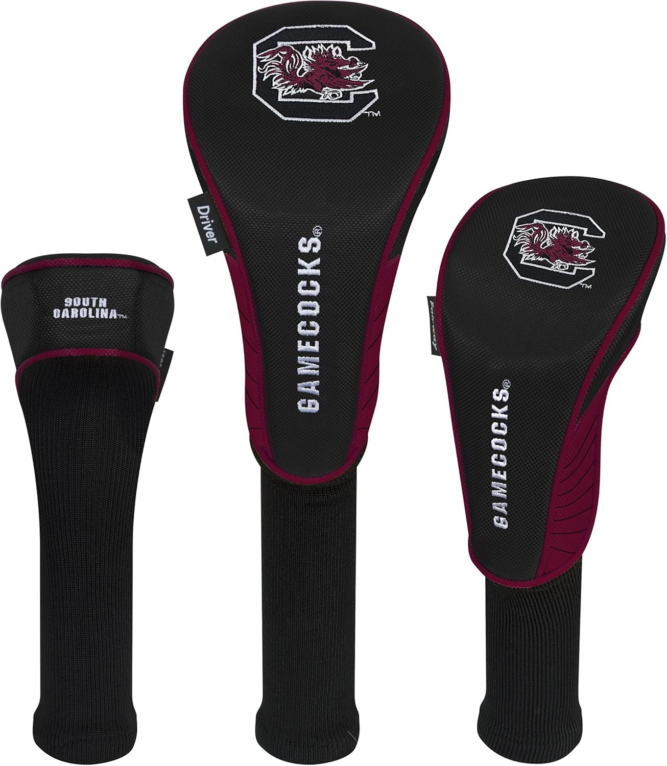 Collegiate Set of Three Headcovers for Golf Clubs - Team Effort