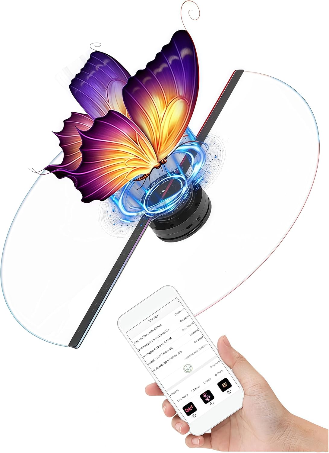 3D Hologram Fan Projector with 224 LED Light Beads for Business