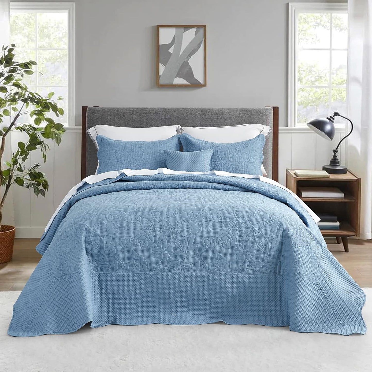 CHIXIN Oversized Bedspread Coverlet Set for King Size Beds