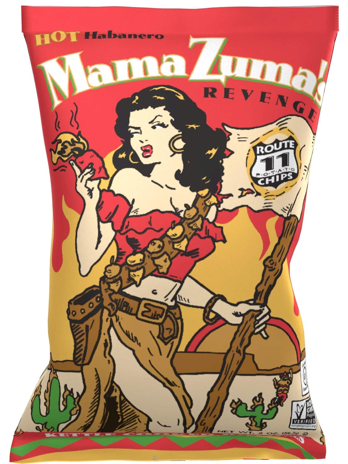 Route 11 Potato Chips Mama Zuma's Revenge - Spicy Crunchy Snack
