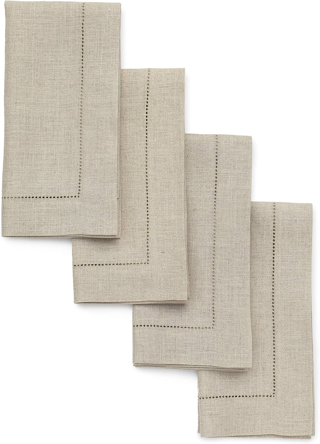 Natural Linen Napkins Set of 4 for Thanksgiving and Holidays