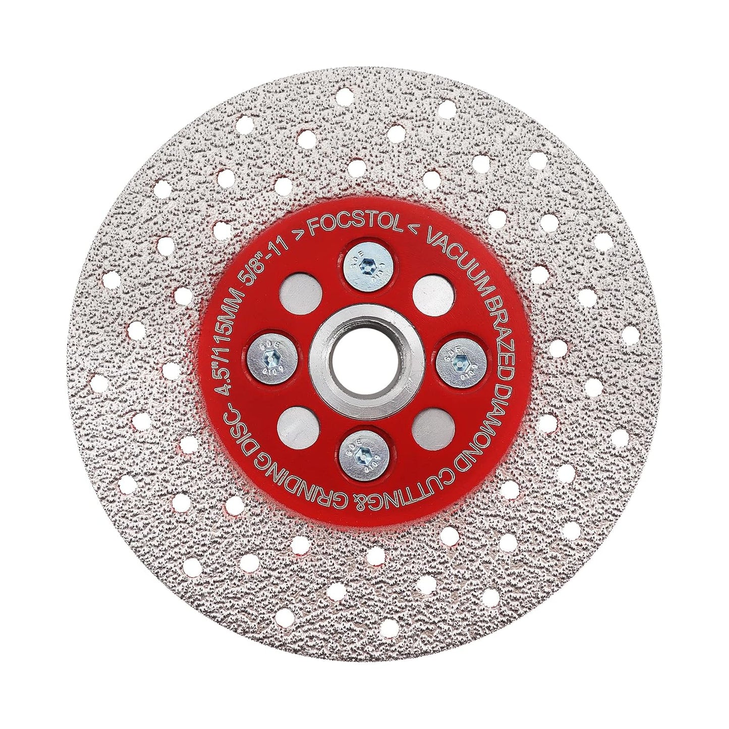 Focstol 4.5'' Diamond Cutting Disc - Dual Vacuum Brazed Blade for Precision Cutting