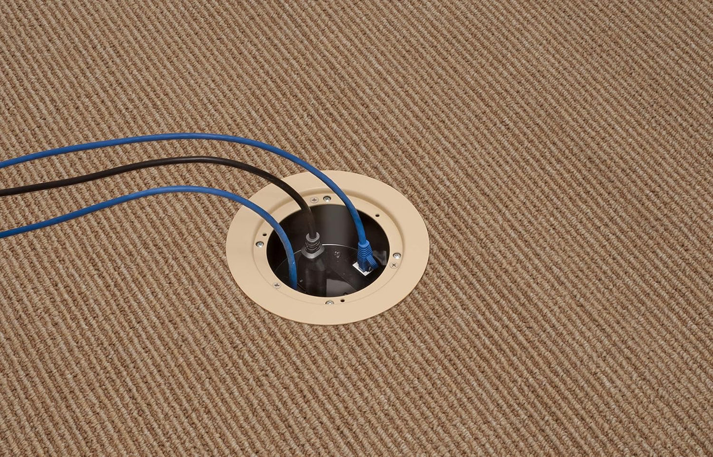 Arlington FLBR5420 Recessed Power and Data Round Floor Box